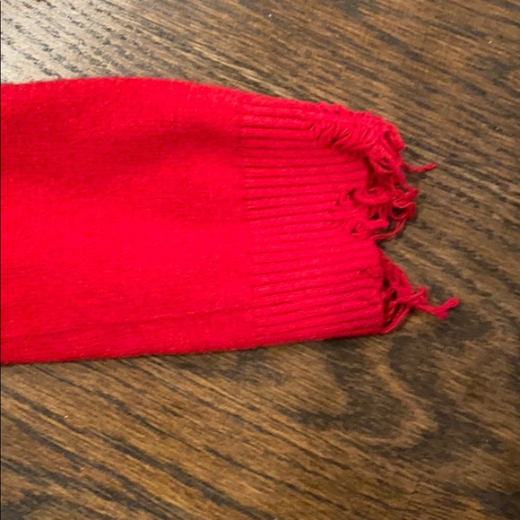 red ripped sweater - Picture 3 of 3